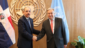 Danilo Medina sostiene reunion con secretario general ONU, António Guterres