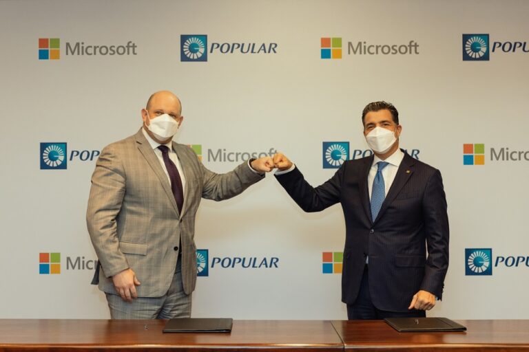 Banco Popular y Microsoft impulsarán transformación digital de clientes pymes y emprendedores